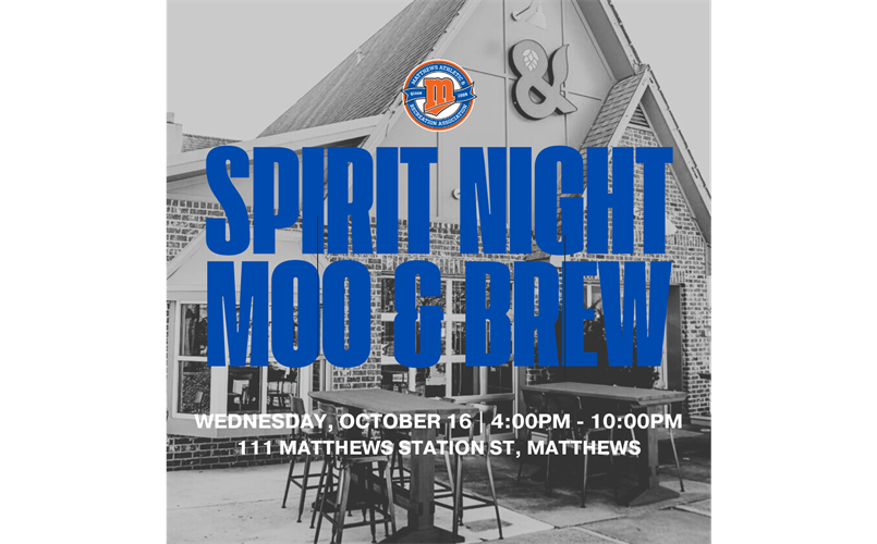 Spirit Night at Moo & Brew Matthews