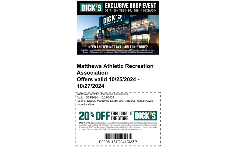 DICK'S Shop Exclusive Event - Saturday, October 25 - Sunday, October 27