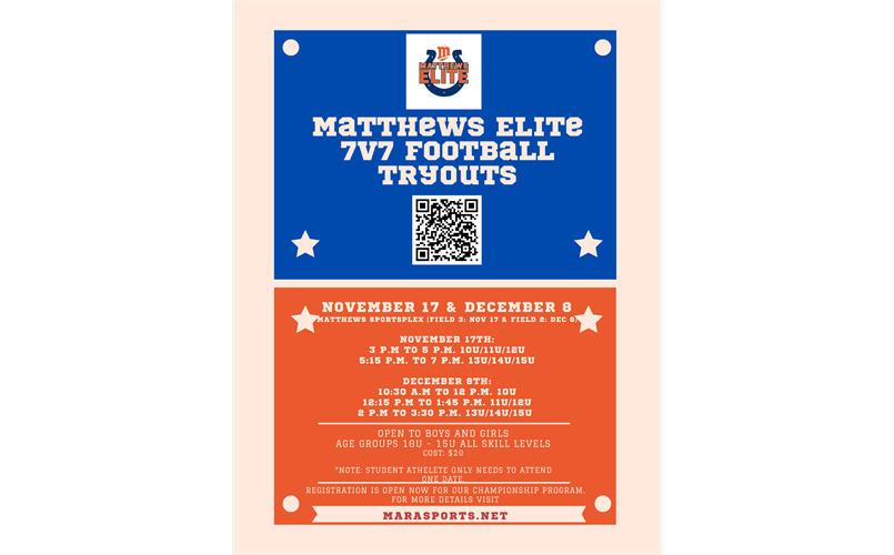 Matthew Elite 7v7 Football Tryouts