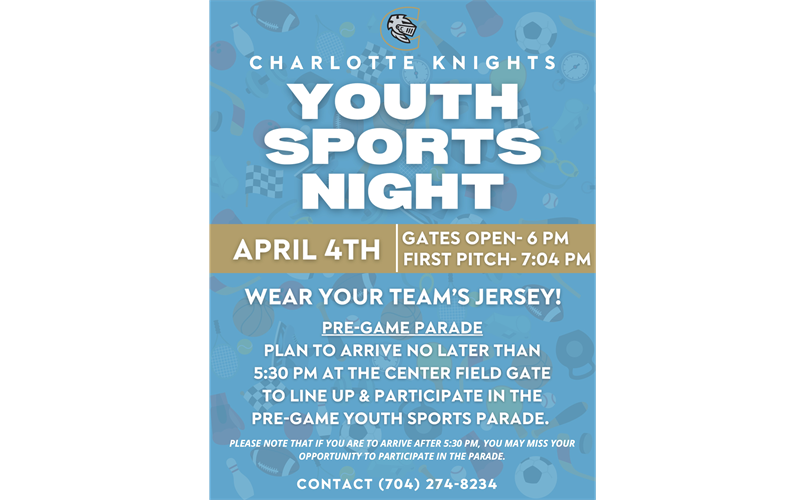 Youth Sports Night with the Charlotte Knights